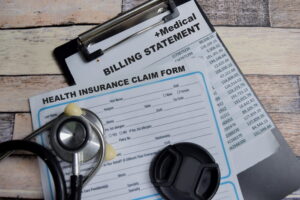 medical billing statement and health insurance claim form for PIP coverage